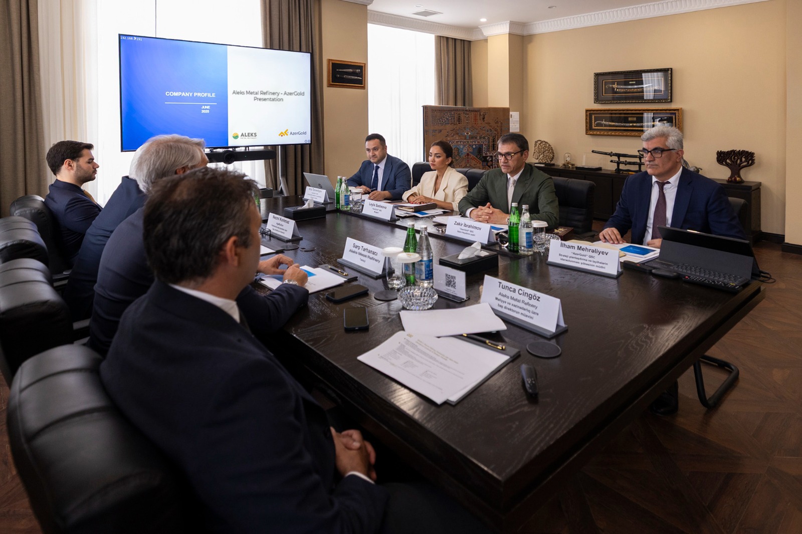 “AzerGold” QSC-də Türkiyənin “Aleks Metal Rafineri” şirkətinin rəhbəri ilə görüş keçirilib (FOTO)