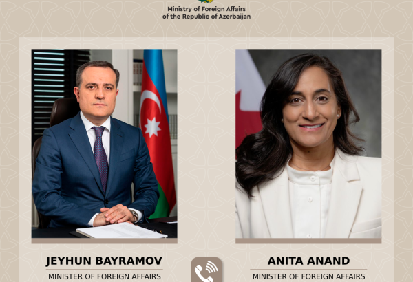 Ceyhun Bayramov kanadalı həmkarı ilə İsrail-İran qarşıdurması nəticəsində mövcud təhlükəsizlik vəziyyəti müzakirə edib