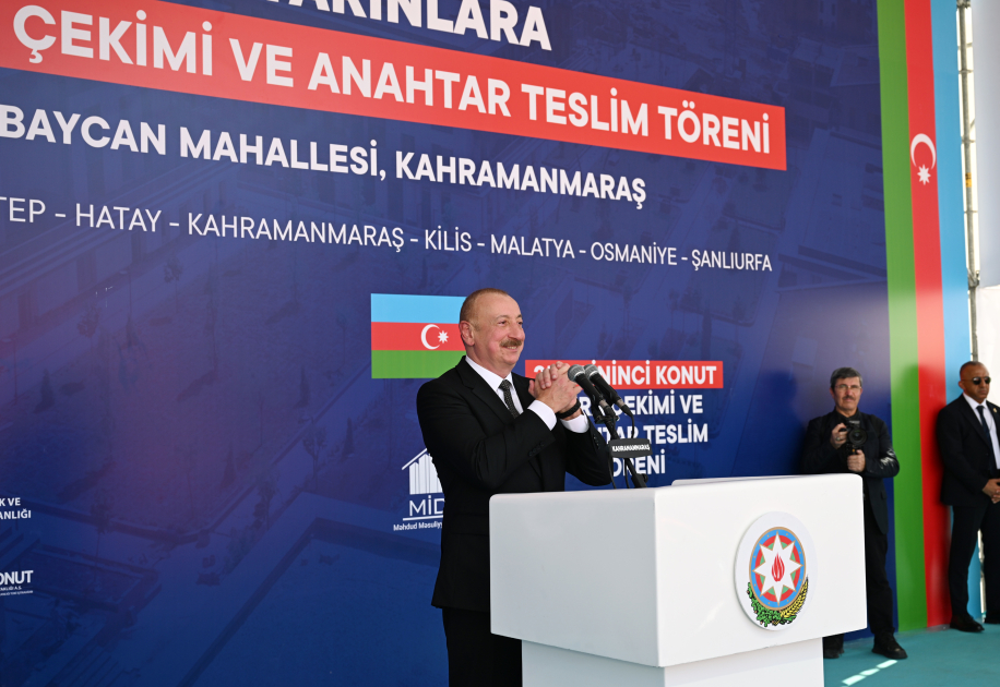 Prezident İlham Əliyev və Prezident Rəcəb Tayyib Ərdoğan Kahramanmaraşda “Azərbaycan” məhəlləsinin açılış mərasimində iştirak ediblər (YENİLƏNİB-6) (FOTO/VİDEO)