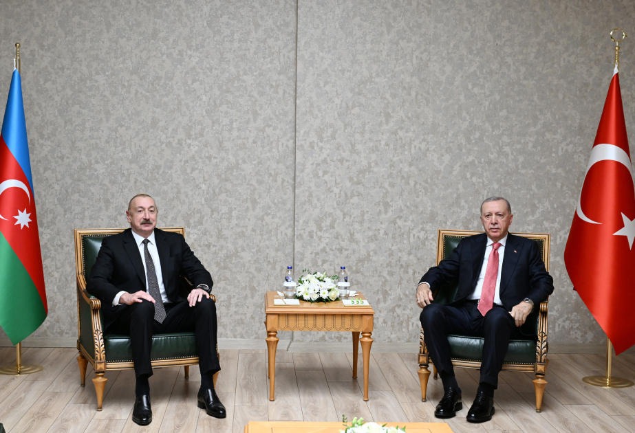 Kahramanmaraşda Azərbaycan Prezidenti İlham Əliyevin Türkiyə Prezidenti Rəcəb Tayyib Ərdoğanla görüşü olub