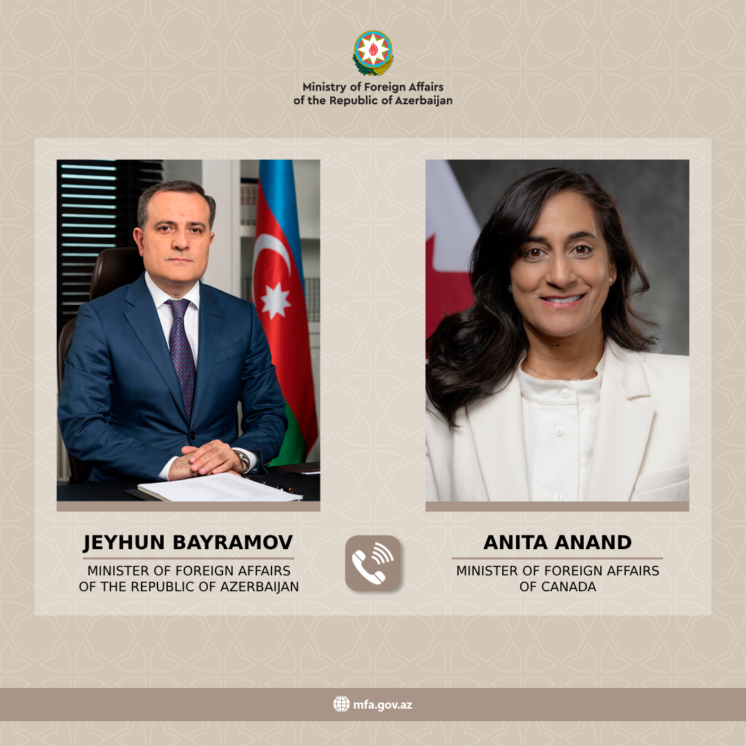 Ceyhun Bayramov kanadalı həmkarı ilə İsrail-İran qarşıdurması nəticəsində mövcud təhlükəsizlik vəziyyəti müzakirə edib