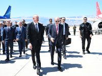 Prezident İlham Əliyev Türkiyəyə işgüzar səfərə gəlib (FOTO)