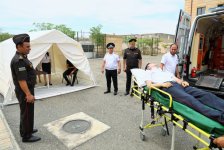 FHN-in Aran Regional Mərkəzi tərəfindən nümunəvi obyekt mülki müdafiə məşqi keçirilib (FOTO)