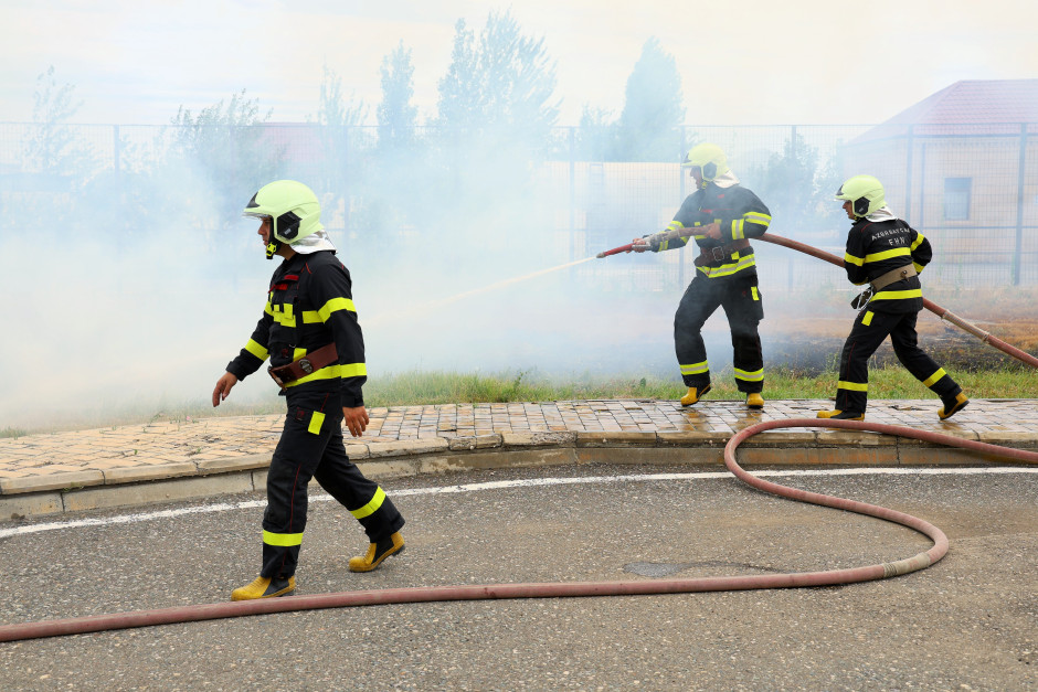 FHN-in Aran Regional Mərkəzi tərəfindən nümunəvi obyekt mülki müdafiə məşqi keçirilib (FOTO)