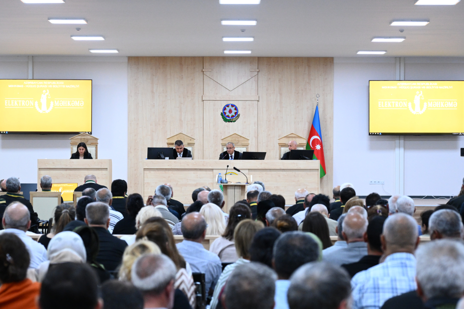 Vətən müharibəsində Ermənistan silahlı qüvvələrinin Azərbaycanın mülki infrastrukturuna ziyan vurması ilə bağlı sənədlər məhkəmədə tədqiq olunub (FOTO)