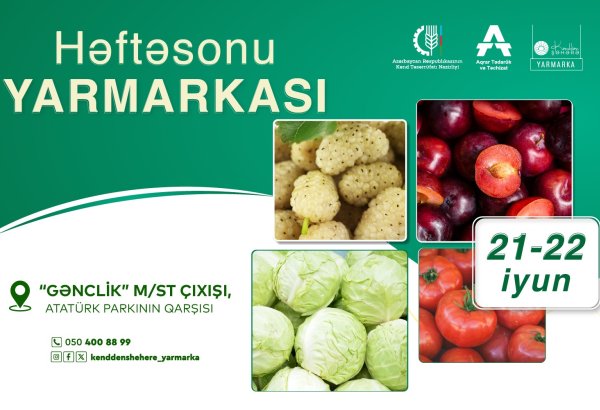 Bakıda bu ünvanlarda “Kənddən Şəhərə” yarmarkası təşkil ediləcək