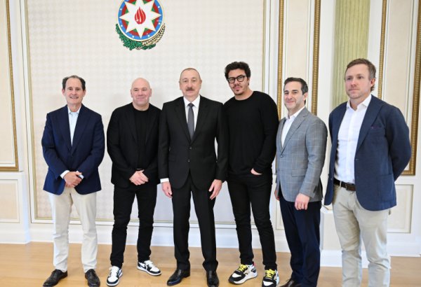 Prezident İlham Əliyev UFC-nin prezidentini qəbul edib (FOTO/VİDEO)
