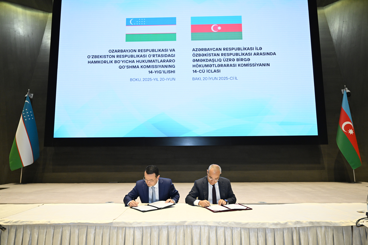 Azərbaycanla Özbəkistan arasında əməkdaşlıq üzrə Birgə hökumətlərarası komissiyanın 14-cü iclası keçirilib (FOTO)