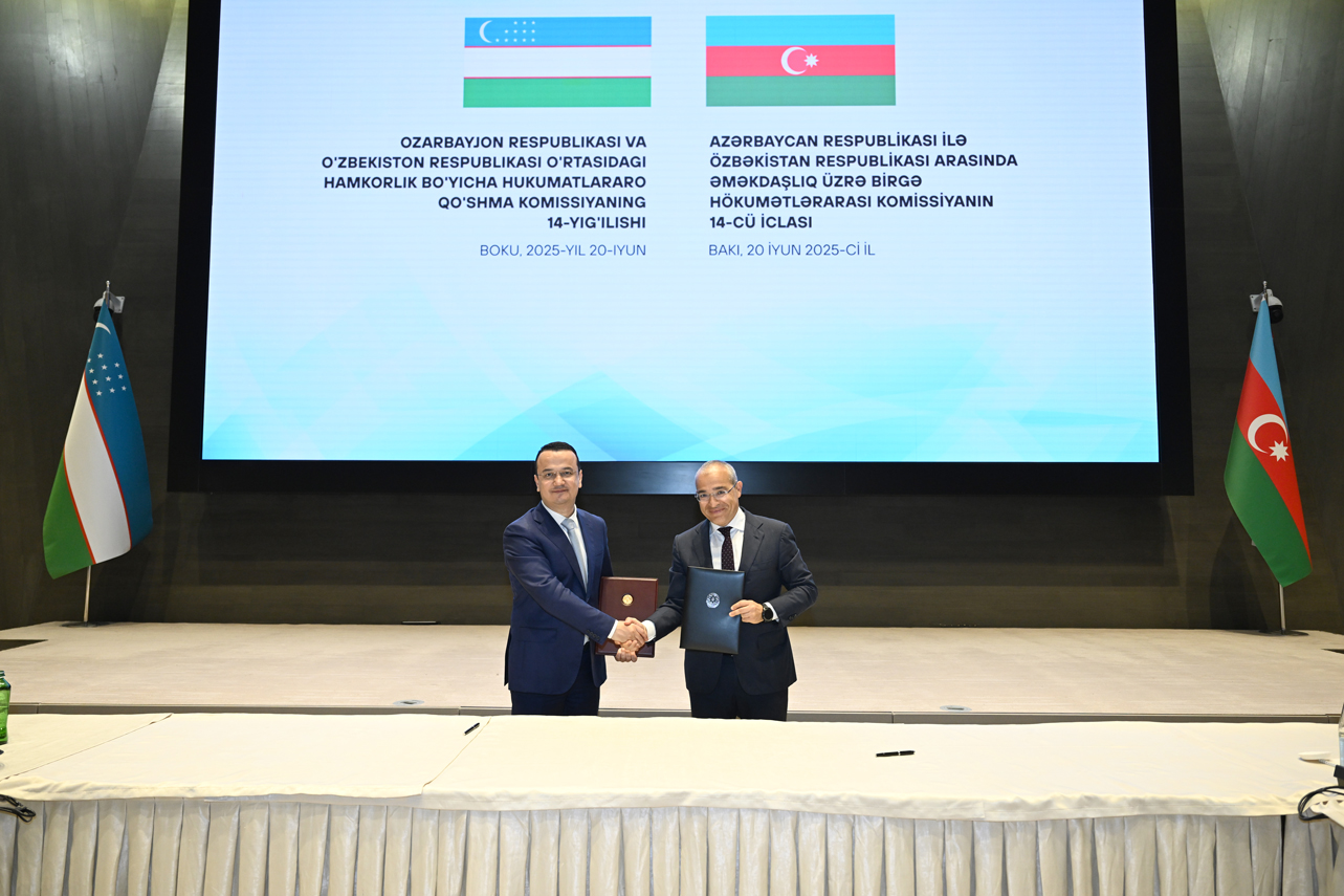 Azərbaycanla Özbəkistan arasında əməkdaşlıq üzrə Birgə hökumətlərarası komissiyanın 14-cü iclası keçirilib (FOTO)