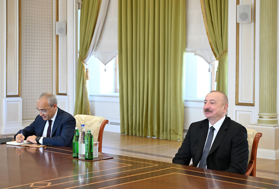Prezident İlham Əliyev Özbəkistanın investisiya, sənaye və ticarət nazirini qəbul edib (FOTO/VİDEO)