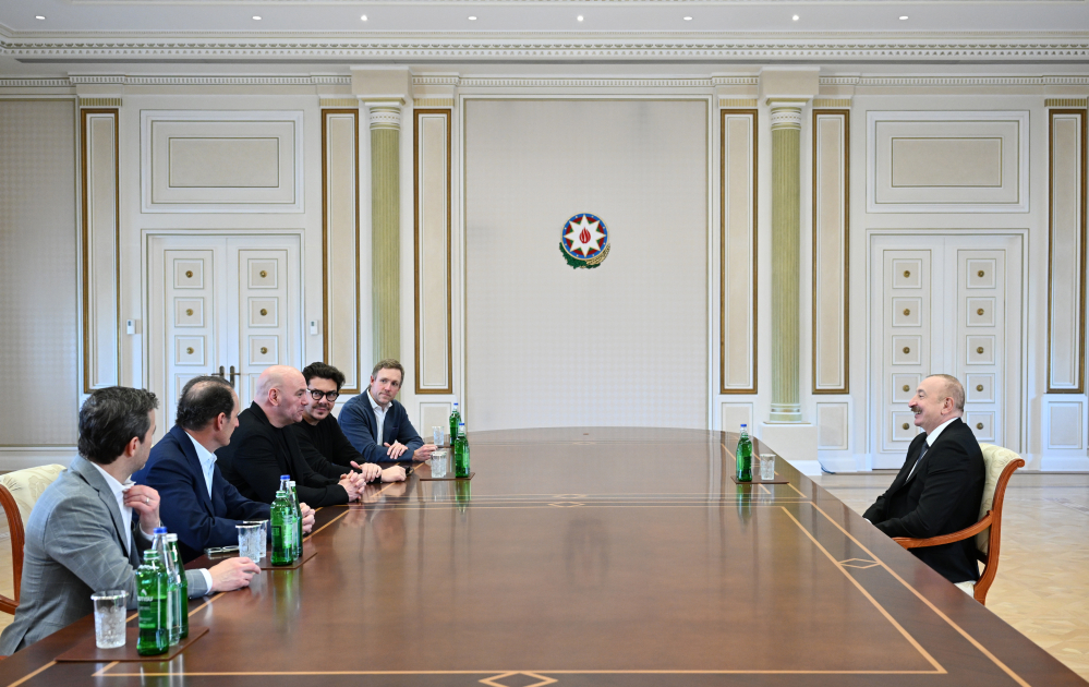 Prezident İlham Əliyev UFC-nin prezidentini qəbul edib (FOTO)