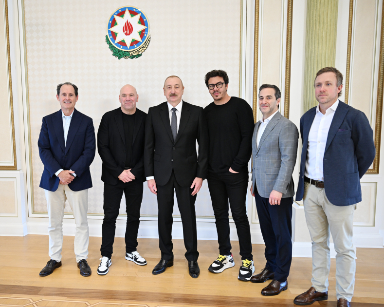 Prezident İlham Əliyev UFC-nin prezidentini qəbul edib (FOTO)