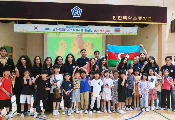Koreyanın ibtidai məktəbində Azərbaycan Günü təşkil olunub (FOTO)