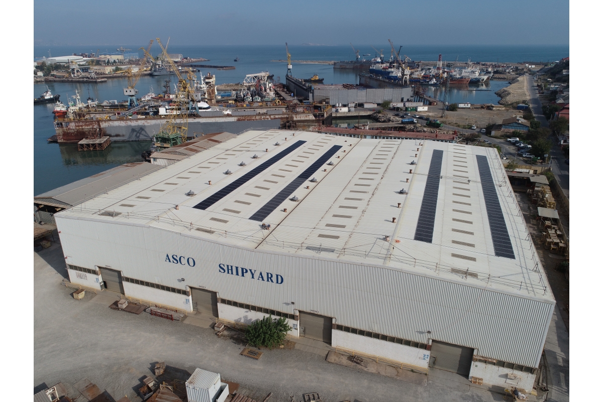 "Bibiheybət" Gəmi Təmiri Zavodunda quraşdırılmış günəş panelləri vasitəsilə 66 min kilovat-saatdan çox enerji hasil edilib