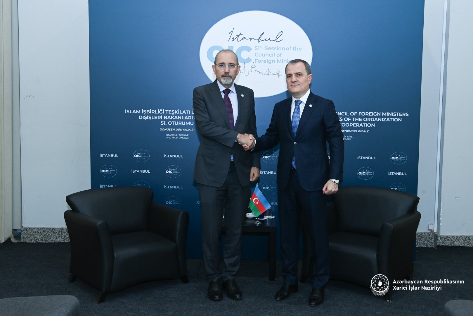 Azərbaycan və İordaniya XİN rəhbərləri ikitərəfli münasibətlərin inkişafını müzakirə ediblər