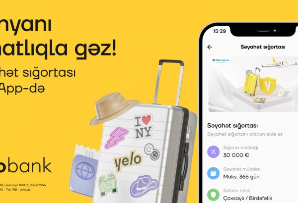 Tam onlayn səyahət sığortası Yelo App-də