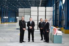 Prezident İlham Əliyev Goranboyda tikinti materialları istehsalı müəssisəsinin açılışında iştirak edib (FOTO) (YENİLƏNİB)