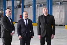 Prezident İlham Əliyev Goranboyda tikinti materialları istehsalı müəssisəsinin açılışında iştirak edib (FOTO) (YENİLƏNİB)