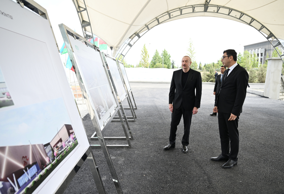 Prezident İlham Əliyev Yevlax Olimpiya İdman Kompleksində görülmüş işlərlə tanış olub (FOTO/VİDEO) (YENİLƏNİB)