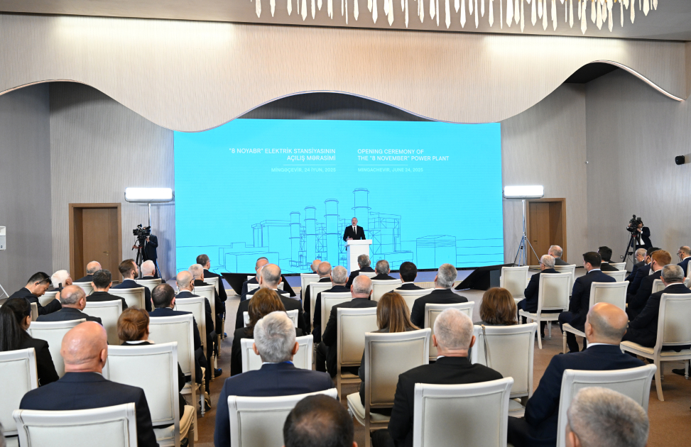 Prezident İlham Əliyev Mingəçevirdə “8 Noyabr” Elektrik Stansiyasının açılış mərasimində iştirak edib (YENİLƏNİB-3) (FOTO/VİDEO)