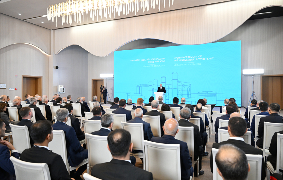 Prezident İlham Əliyev Mingəçevirdə “8 Noyabr” Elektrik Stansiyasının açılış mərasimində iştirak edib (YENİLƏNİB-3) (FOTO/VİDEO)