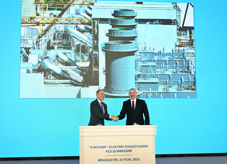 Prezident İlham Əliyev Mingəçevirdə “8 Noyabr” Elektrik Stansiyasının açılış mərasimində iştirak edib (YENİLƏNİB-3) (FOTO/VİDEO)