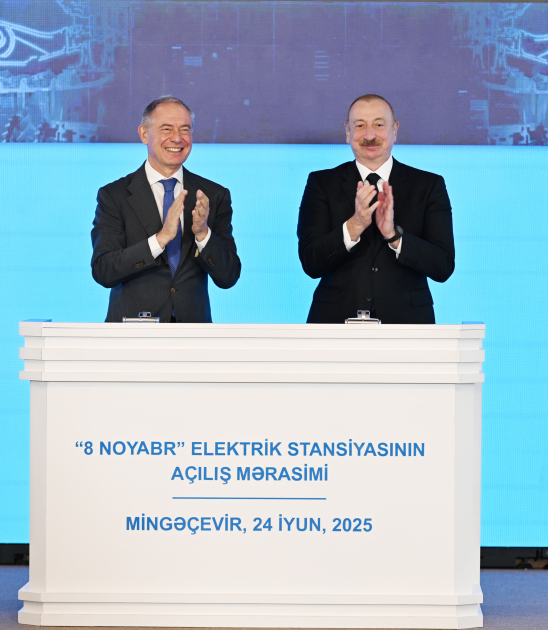 Prezident İlham Əliyev Mingəçevirdə “8 Noyabr” Elektrik Stansiyasının açılış mərasimində iştirak edib (YENİLƏNİB-3) (FOTO/VİDEO)