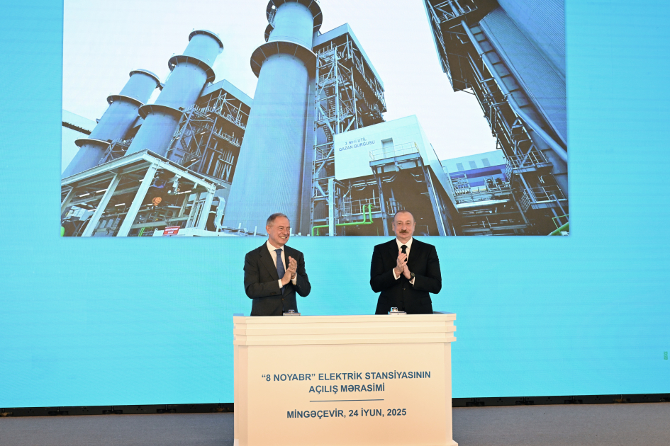 Prezident İlham Əliyev Mingəçevirdə “8 Noyabr” Elektrik Stansiyasının açılış mərasimində iştirak edib (YENİLƏNİB-3) (FOTO/VİDEO)