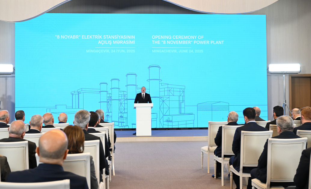 Prezident İlham Əliyev Mingəçevirdə “8 Noyabr” Elektrik Stansiyasının açılış mərasimində iştirak edib (YENİLƏNİB-4) (FOTO/VİDEO)