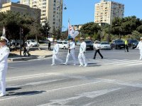 Silahlı Qüvvələr Günü münasibətilə hərbçilərin yürüşü keçirilib (FOTO) (YENİLƏNİB)