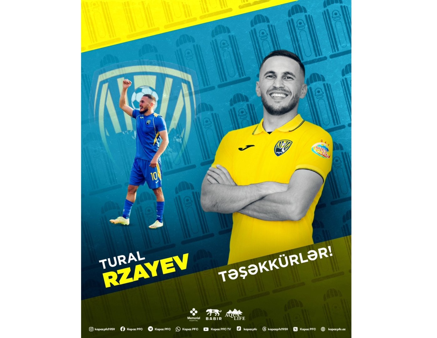 "Kəpəz" yerli futbolçusu ilə vidalaşıb