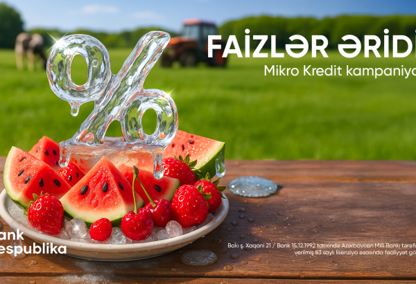 “Bank Respublika”da mikro kreditlər üzrə FAİZLƏR ƏRİDİ