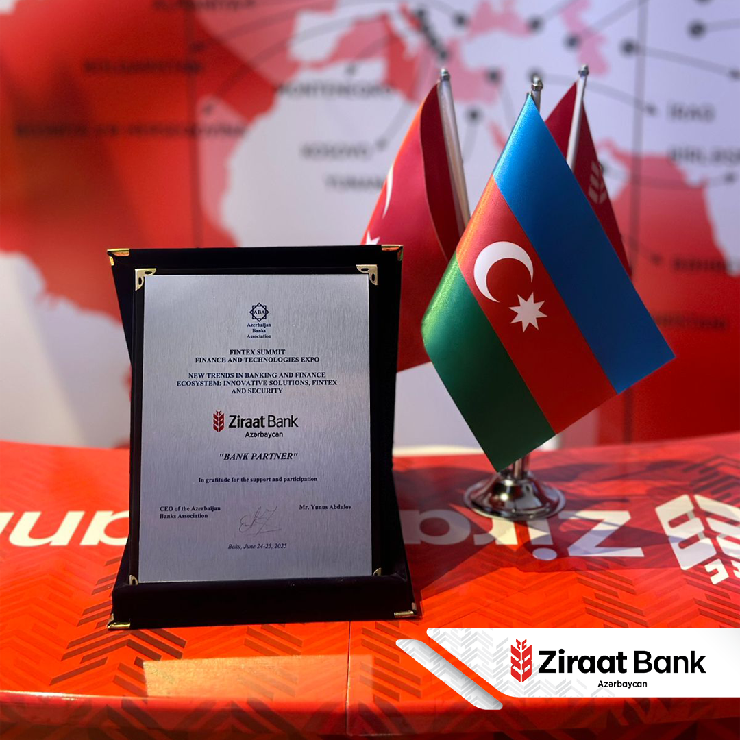 Ziraat Bank Azərbaycan “FINTEX SUMMIT BAKU 2025- Maliyyə və Texnologiyalar Sərgisi”ndə təltif olundu (FOTO)
