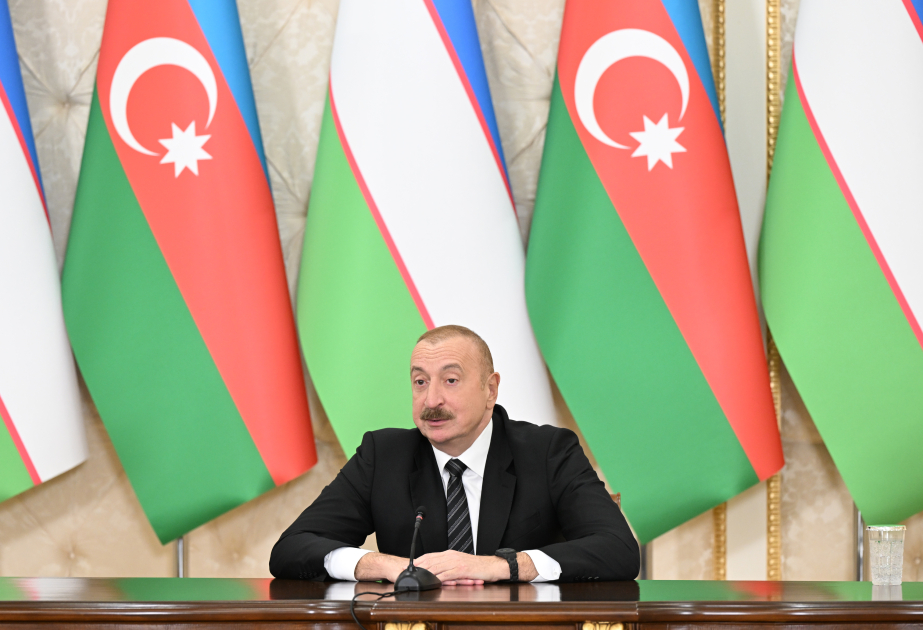 Prezident İlham Əliyev: Azərbaycan və Özbəkistan müntəzəm dialoqun aparılması və qonşu ölkələrlə nəqliyyat siyasətinin koordinasiyası üzrə razılığa gəlib