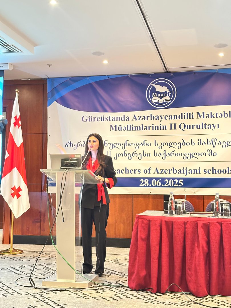 Gürcüstanda azərbaycandilli məktəblərin müəllimlərinin ikinci qurultayı keçirilib (FOTO)