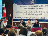 Gürcüstanda azərbaycandilli məktəblərin müəllimlərinin ikinci qurultayı keçirilib (FOTO)