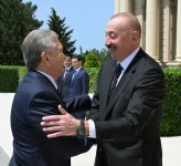 Bakıda Özbəkistan Prezidenti Şavkat Mirziyoyevin rəsmi qarşılanma mərasimi keçirilib (FOTO/VİDEO)