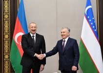 Prezidentlər İlham Əliyev və Şavkat Mirziyoyev Özbəkistanın Azərbaycandakı səfirliyinin yeni binasının açılışında iştirak ediblər (YENİLƏNİB) (FOTO/VİDEO)