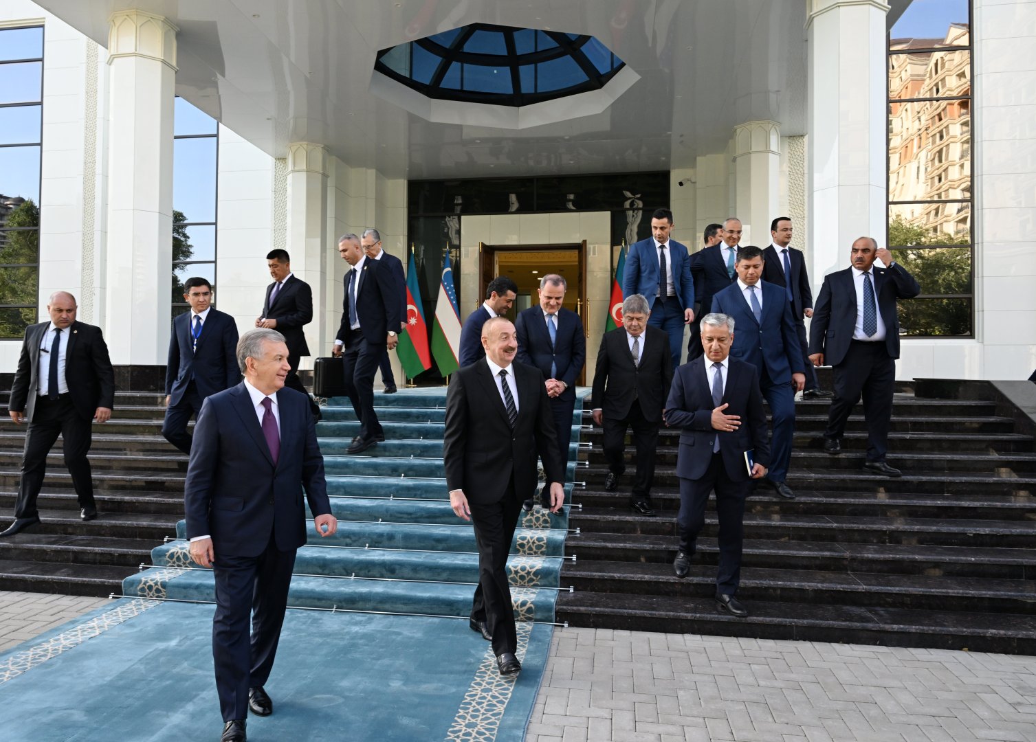 Prezidentlər İlham Əliyev və Şavkat Mirziyoyev Özbəkistanın Azərbaycandakı səfirliyinin yeni binasının açılışında iştirak ediblər (YENİLƏNİB) (FOTO/VİDEO)