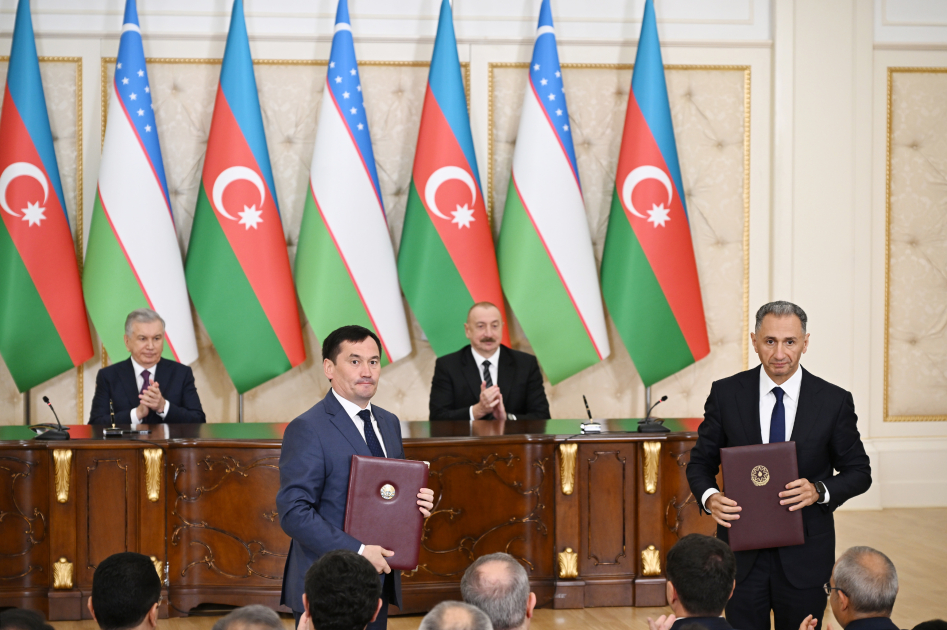 Azərbaycan və Özbəkistan arasında imzalanmış sənədlər mübadilə edilib (FOTO/VİDEO) (YENİLƏNİB)