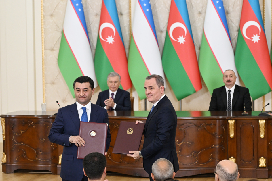 Azərbaycan və Özbəkistan arasında imzalanmış sənədlər mübadilə edilib (FOTO/VİDEO) (YENİLƏNİB)