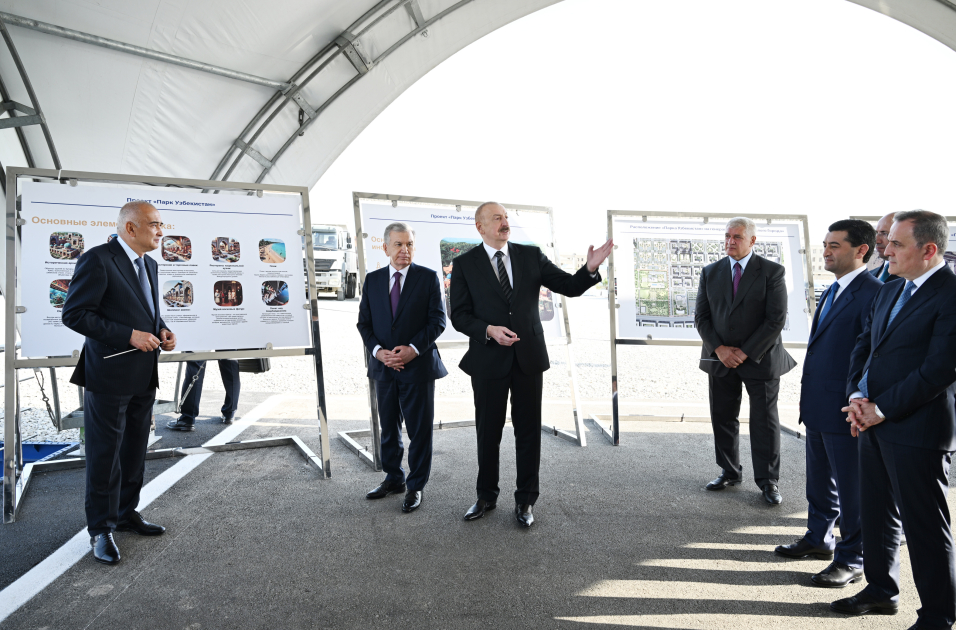 Prezident İlham Əliyev və Prezident Şavkat Mirziyoyev Bakıda “Özbəkistan” parkının təməlini qoyublar (FOTO/VİDEO)
