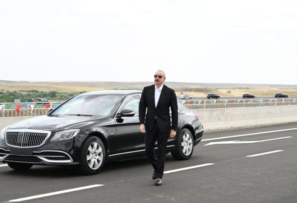 Prezident İlham Əliyev Əhmədbəyli-Füzuli-Şuşa yolunun açılışında iştirak edib (FOTO/VİDEO)