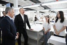 Prezident İlham Əliyev və Prezident Şavkat Mirziyoyev Xankəndidəki “Businesstex JV” tikiş fabrikinin fəaliyyəti ilə tanış olublar (FOTO)