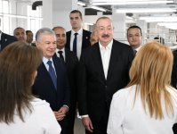 Prezident İlham Əliyev və Prezident Şavkat Mirziyoyev Xankəndidəki “Businesstex JV” tikiş fabrikinin fəaliyyəti ilə tanış olublar (FOTO)