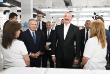 Prezident İlham Əliyev və Prezident Şavkat Mirziyoyev Xankəndidəki “Businesstex JV” tikiş fabrikinin fəaliyyəti ilə tanış olublar (FOTO)