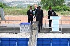 Prezident İlham Əliyev Xankəndi Dəmir Yolu və Avtovağzal Kompleksinin təməlini qoyub (FOTO/VİDEO)