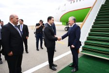 Özbəkistan Prezidenti Şavkat Mirziyoyev Füzuli rayonuna səfərə gəlib (FOTO)