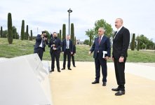 Prezident İlham Əliyev Xankəndidə Zəfər parkında görülən tikinti işləri ilə tanış olub (FOTO/VİDEO)