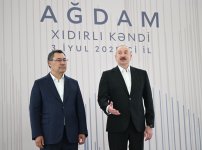 Prezident İlham Əliyev və Prezident Sadır Japarov Ağdam rayonunun Xıdırlı kəndinin 1-ci mərhələsinin açılışında iştirak ediblər (FOTO/VİDEO) (YENİLƏNİB)